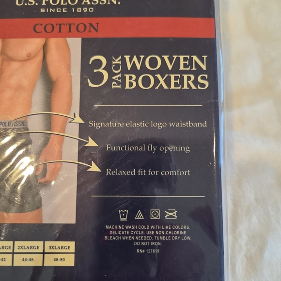 U.S. Polo Assn. Men's Boxers, 3-Pack, Size 2xl Woven Cotton New - Picture 6 of 8